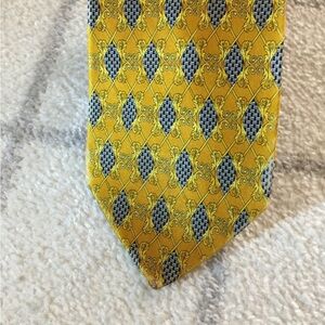 Versace Yellow and Blue Diamond Pattern Tie